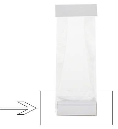 [60700280] SOCLE N°8 BLANC POUR FOND SACHET 8X5X3CM 100PCS