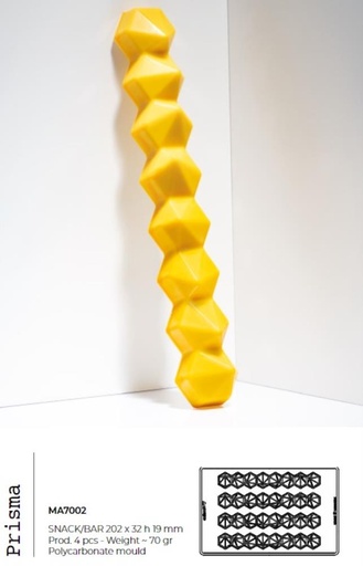 [54402146] MOULE PRALINES POLYCARBONATE BATON PRISMA XL 70GR