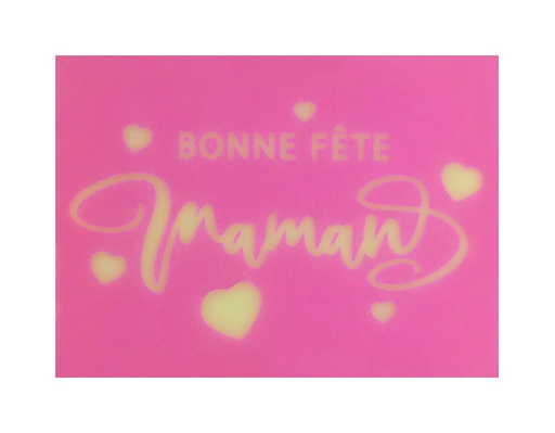 [08058283] 088125 PCB RECTANGLES CB BONNE FÊTE MAMAN 4X2.9CM 120PCS ***S/CDE***