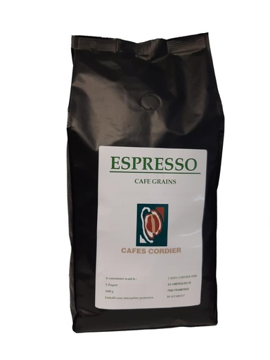 [01050338] CAFE CORDIER CAFÉ ESPRESSO VERT EN GRAINS 1KG