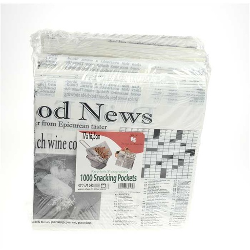 [57658424] FRIES/BURGERS BAG 17X16.5CM OPEN ON 2 SIDES 1000PCS