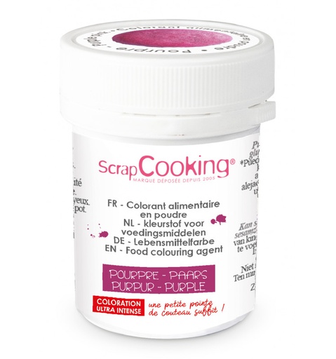 [08055635] SCRAPCOOKING COLORANT ALIMENTAIRE HYDRO POURPRE 5GR