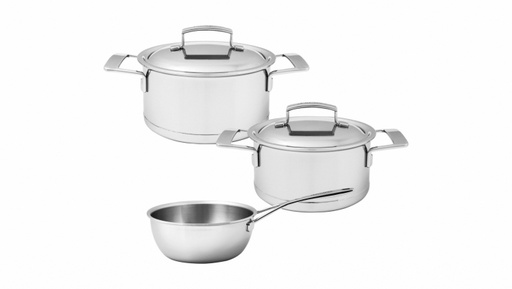 [57663445] DEMEYERE SILVER 7 SET 3P MARMITE 18CM+20CM+SAUTEUSE CONIQUE 20CM - SET60903