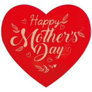 [08057936] 074252 PCB HEARTS CB HAPPY MOTHER S DAY 5.8X5.4 CM100PCES ***S/CD***