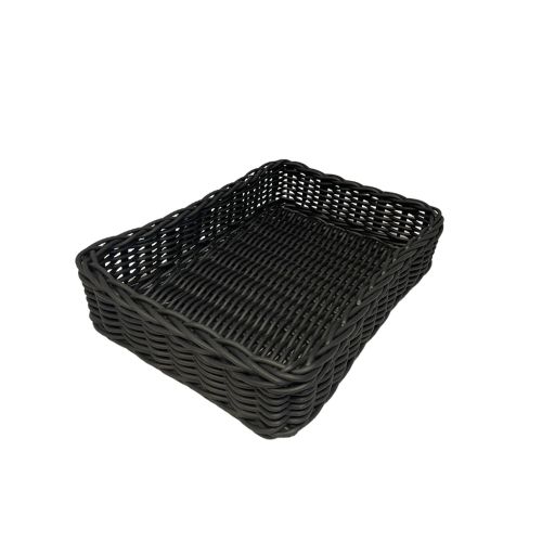 [50626059] RECTANGULAR BLACK COMPOSITE BASKET 40*30*10 CM