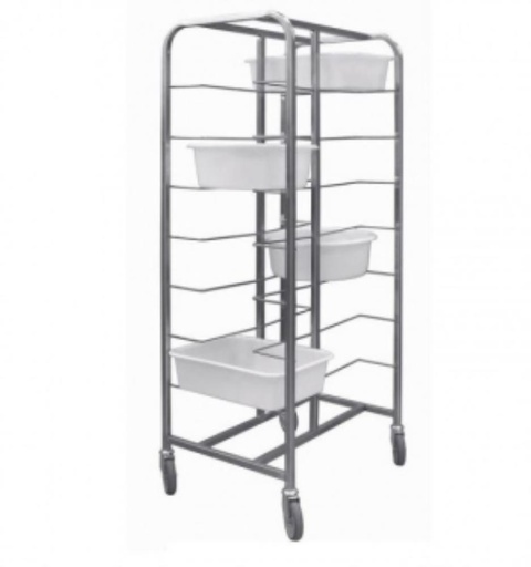 [55500206] DUBBELE MONOBLOCK DEEGBAK LADDER - 2 X 7 VERDIEPINGEN HT181CM -