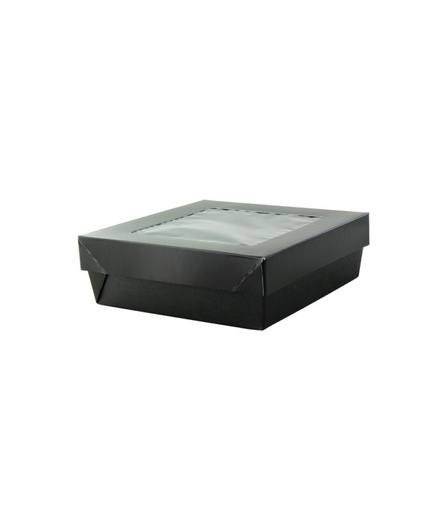 [25101075] BLACK SQUARE BOX 155X155X50 WITH WINDOW LID 25 PCES