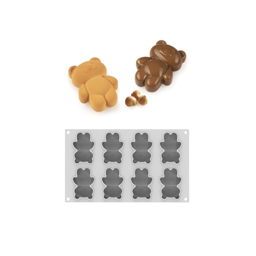 [51661573] SILIKOMART MOULE SILICONE TEDDY BEAR 7,9X5,6CM H2,7CM