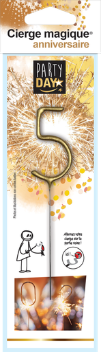 [70409007] Gold Sparkler Number 5