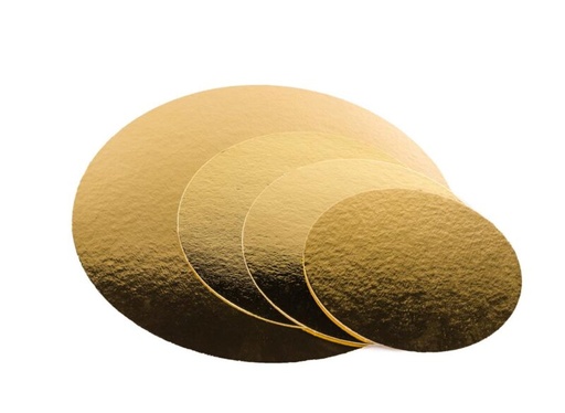 [01021095] RONDE GOUDEN TAARTBEDEKKINGEN 8 CM ROND 100 STUKS ***ALLEEN ANDERLECHT ***