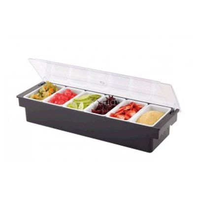 [57657778] APS 6-COMPARTMENT BLACK SPICE BOX