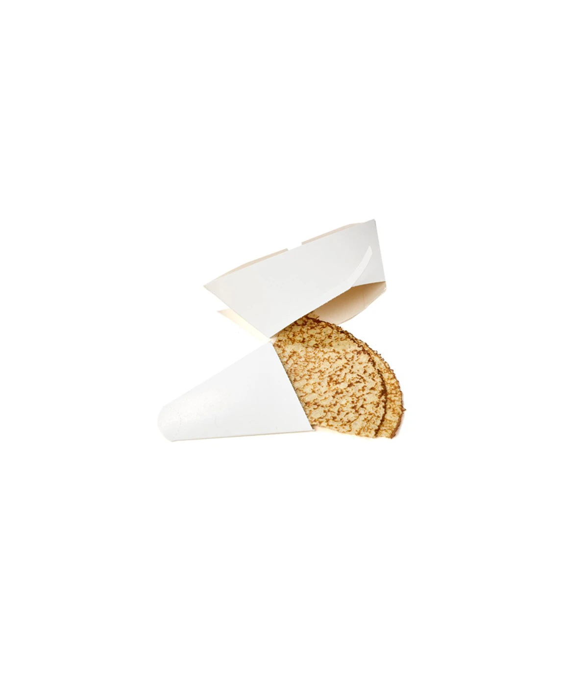 [25101059] BOITE CREPE TRIANGLE BLANCHE 25PC