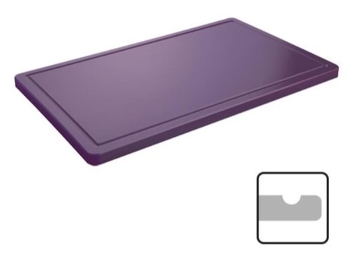[50706126] CATERCHEF POLY PURPLE BOARD 40X25X2CM WITH RIGOL