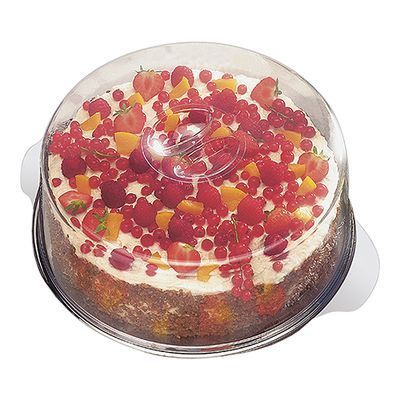 [57660512] STAINLESS STEEL PIE TRAY 18/0-30CM WITH TRANSPARENT COVER