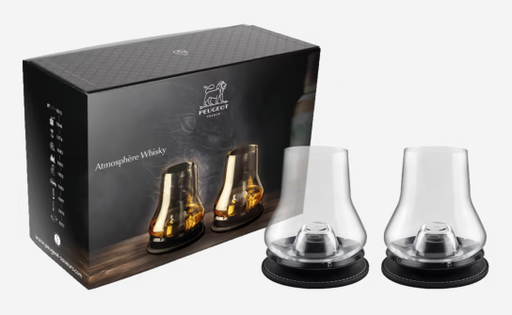 [60251391] PEUGEOT WHISKY EXPERIENCE SET 2 GLASJES + 2 KOELVOETEN MATZWAR