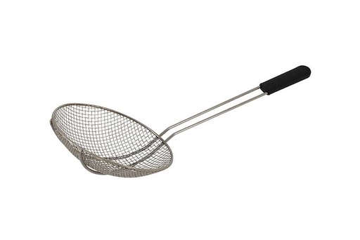 [55073338] ROESTVRIJSTALEN AFSCHUIMER Ø24CM ZWART HANDVAT