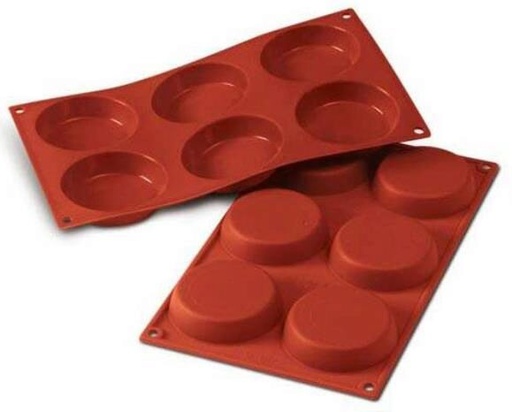 [57663830] SILIKOMART SF047 MOLD 6 TARTLETS Ø80 H 18MM 72ML ML NON-STICK GN1/3 -50° TO 250°