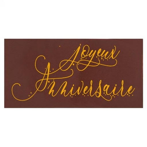 [08056940] 061038 PCB BEDRUKTE VELLEN HAPPY BIRTHDAY 600 DECORATIES 5X2.5 CM 25 STUKS ***S/CD***