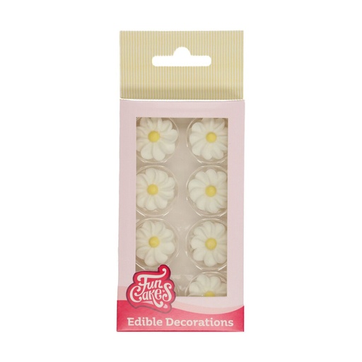 [08053773] FUNCAKES WITTE MADELIEFJES BLOEMEN Ø2.6CM 16ST