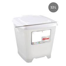 [60251030] GILAC 12L WHITE PLAST BUCKET WITH SPOUT + LID