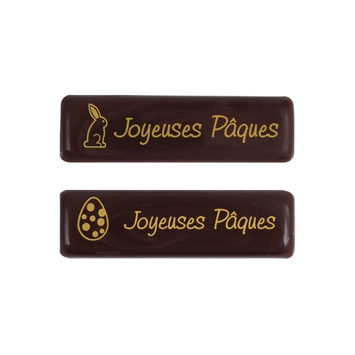 [08033898] 2069643 MINI PLAQUETTE JOYEUSES PAQUES CHOCO 4.5CM 300PC