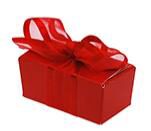 [62000328] BALLOTIN "COLOR" 2 PRALINES ROUGE FRAISE 66 X 35 X 30 MM 25PCES