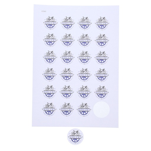 [61250529] AUTOCOLLANT 4CM BIKE SUPER PAPA A4 24PCES 5 FEUILLES