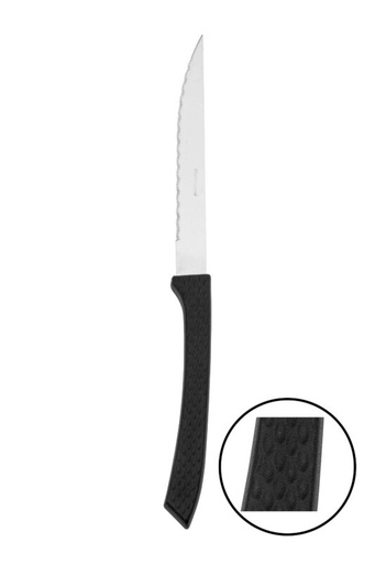 [60251056] ETERNUM 762 BASIC STEAK KNIFE POINTED BLACK HANDLE DESIGN *POINT*