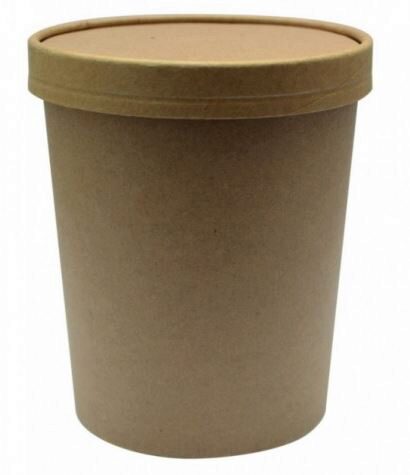 [25101027] KRAFT SOUP/ICE CREAM JAR + LID 940ML 25PCS