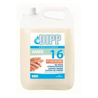 [20100135] DIPP 16 GEL MAINS HYDROALCOLIQUE SANS EAU 5L