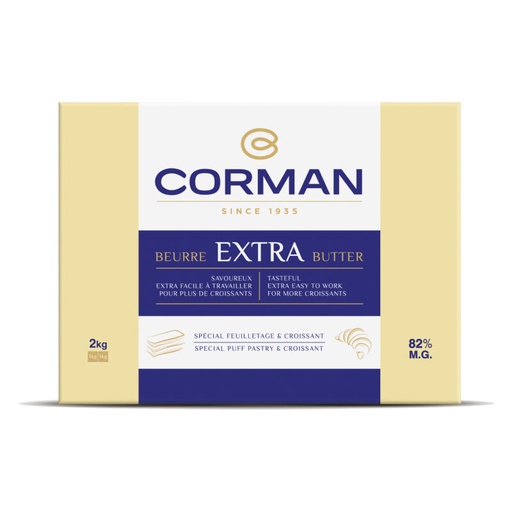 [05010016] CORMAN 29777501 BEURRE EXTRA 82% FEUILLETAGE &  CROISSANT NEUTRE 5 X 2KG 