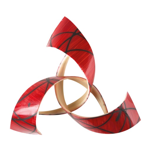 [08063184] 1034291 CROLLE ROUGE LIGNÉE NOIR CHOCOLAT BLANC 9CM69 PCES ***S/CDE***