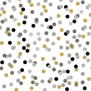 [44665163] DUNI DREAM DOTS BLACK NAPKINS 33X33CM PACK OF 20PCS