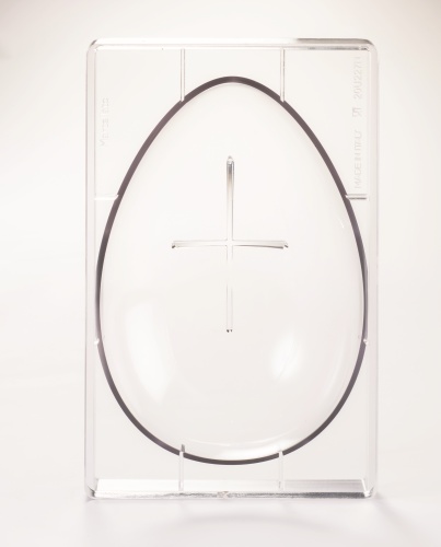 [54402201]  1 HALF EGG MOLD PLAIN POLY 430GR SHELL HT227MM-BASE157MM