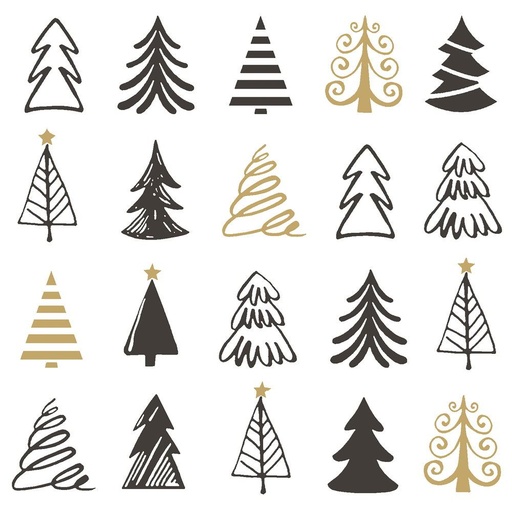 [44665157] DUNI GRAPHIC FIR NAPKINS 24X24CM 20PCS