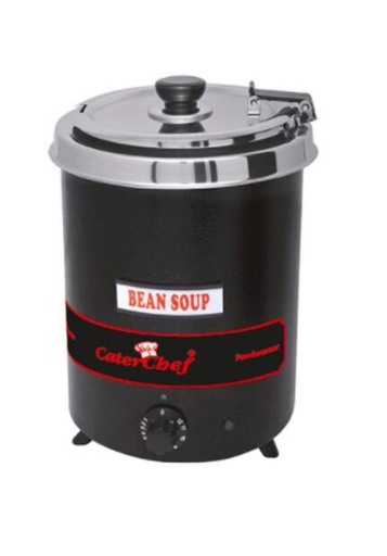 [60521113] CATERCHEF BAIN MARIE "FOOD WARMER" RECHT 5,7L ZWART DIAM 35,2CM-300W