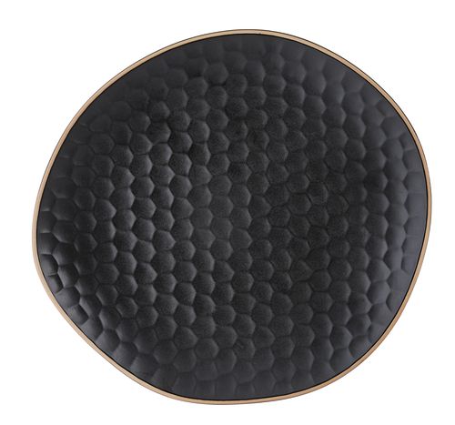 [57661132] LE COQ KYPSELI MAT ZWART PLAT BORD 29X31.5CM STEENGOED - LKYP025NE009315