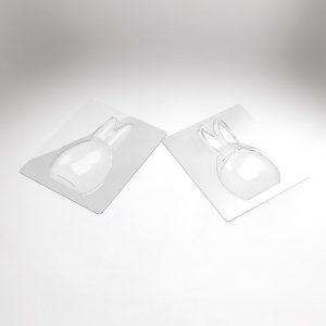 [08057787] 074094 PCB MOLDS RABBIT MUSTACHE FOR 6 SUBJECTS 15X8.8 CM P.SUJET 5.6 CM 12PCES ***S/CD***