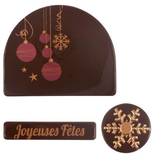[08081553] 2015704 KIT DECORS CHOCOLAT 1 BUCHE BOULE