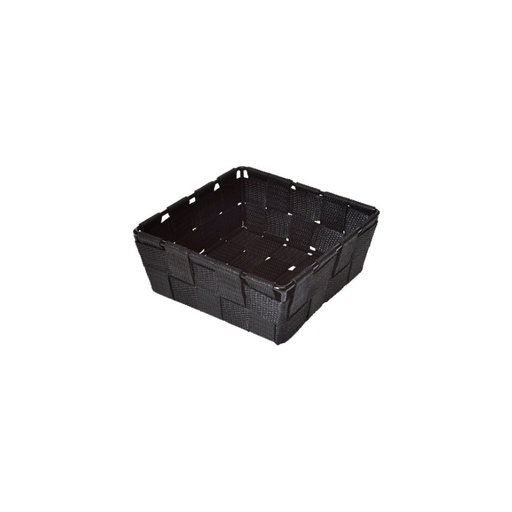[60300334] PANIER CARRE  EN JONC  NOIR 15CMX15CM