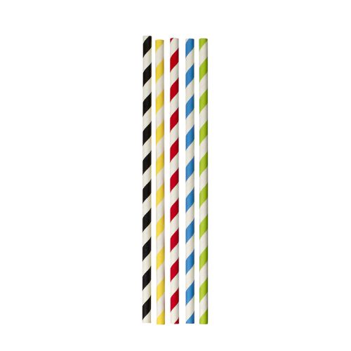 [53531310] PAILLE RIGIDE PAPIER MULTICOLORE 20CM Ø0,6CM 500PCS