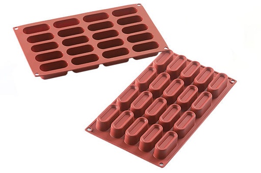 [70408308] SILIKOMART SF179 VORM 20 OVALE RELIËF 60X24.5 HT 23MM 26ML ANTI-AANBAK GN1/3 -50° TOT 250°