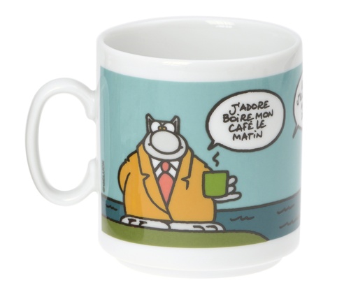 [60231003] LE CHAT MUG STRIP COLOR J ADORE BOIRE 30CL P.GELUCK