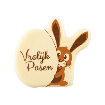 [08031974] 2069083 VROLIJK PASEN RABBIT PLATE 4CM 75PCS ***S/CDE***