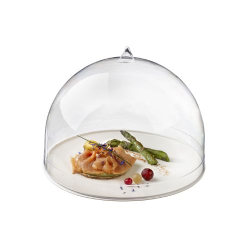 [54917232] DOORZICHTIG KOEPEL DIAM26CM H19+BORD 28=SET