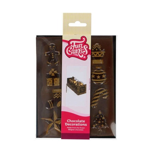 [08076021] FUNCAKES DECORATIES IN GOUDEN CHOCOLADE 12 STUKS
