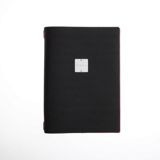 [57661356] DAGSTYLE MENU CARD A4 JUTE BICOLOR BLACK/RED 31.5