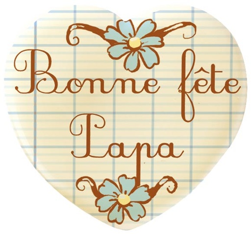 [08057191] 061369 PCB HARTEN CB BONNE FÊTE PAPA BLOEMEN 4,8X4,5 CM 40 STUKS ***S/CD***