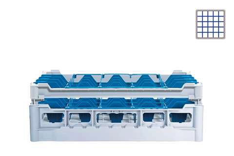 [60251716] FRIES LV GLASS RACK 25 COMPARTMENTS MAX 90XH140MM