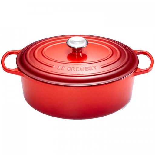 [54910422] LE CREUSET OVAL COCOTTE 33CM CHERRY 7.5L 8P SIGNATURE